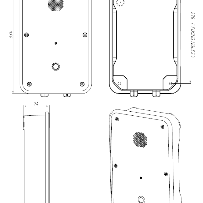 Drawing Telefono Industrial JR104-SC